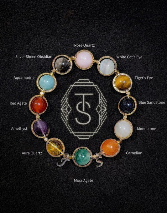 Taylor Swift 12 Album Natural Crystal Jade Energy Friendship Bracelet