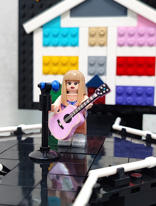 Taylor Swift Eras Tour Lifting Stage Building Block Set with 8pc Minifigures