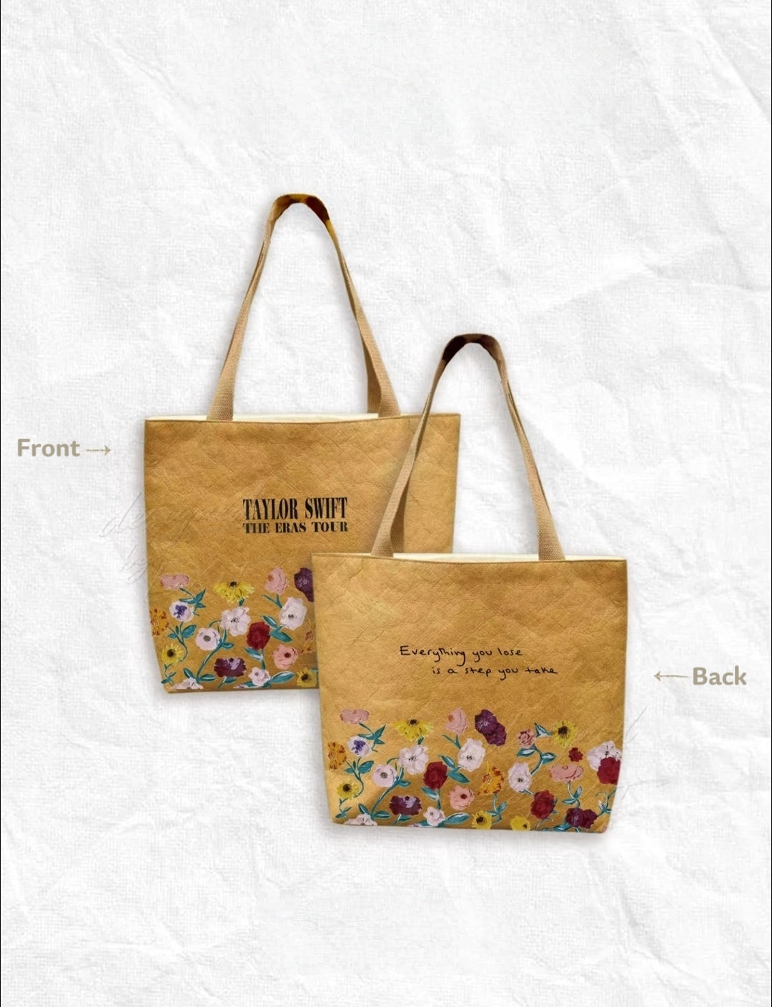 The Eras Tour Surprise Song Piano Floral DuPont Paper Tote Bag