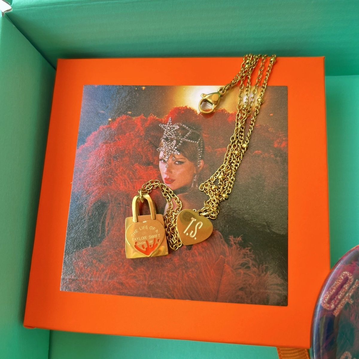 The Life Of A Showgirl Double Layered Lock & Heart Necklace