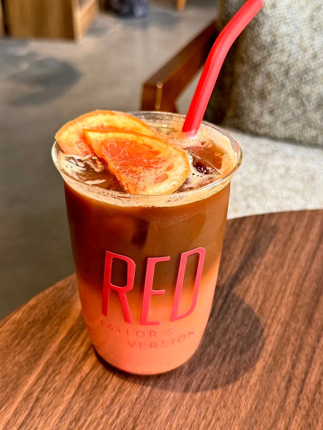 RED Glass With Straw 16oz