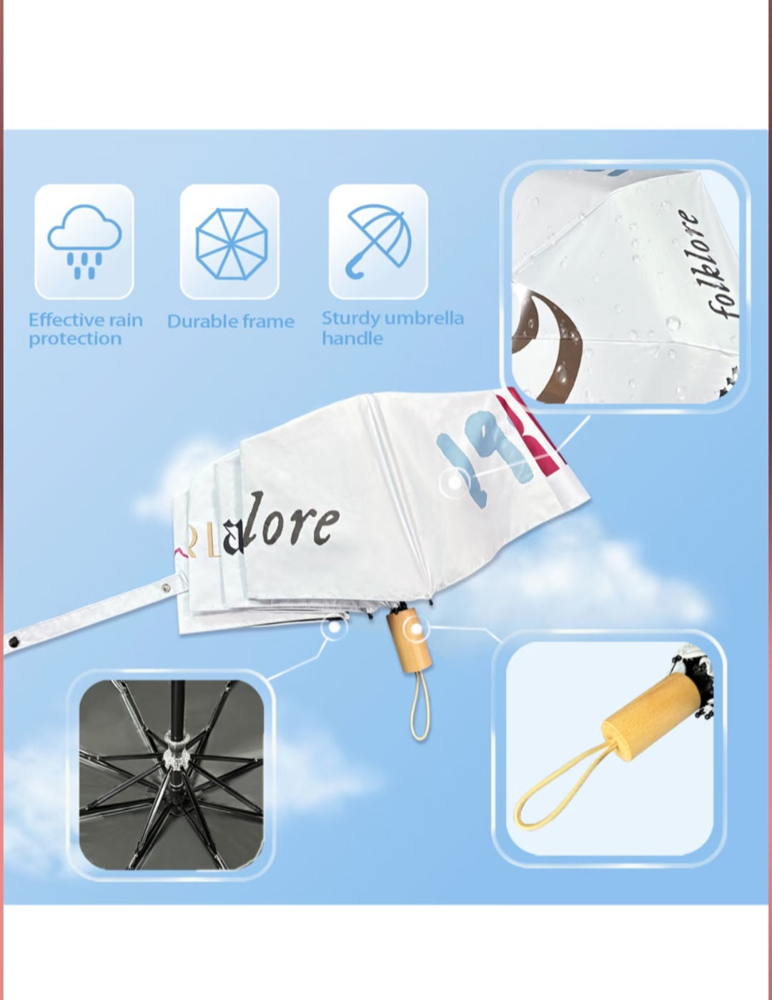 TTPD Folding Umbrella Wind Resistance Umbrella