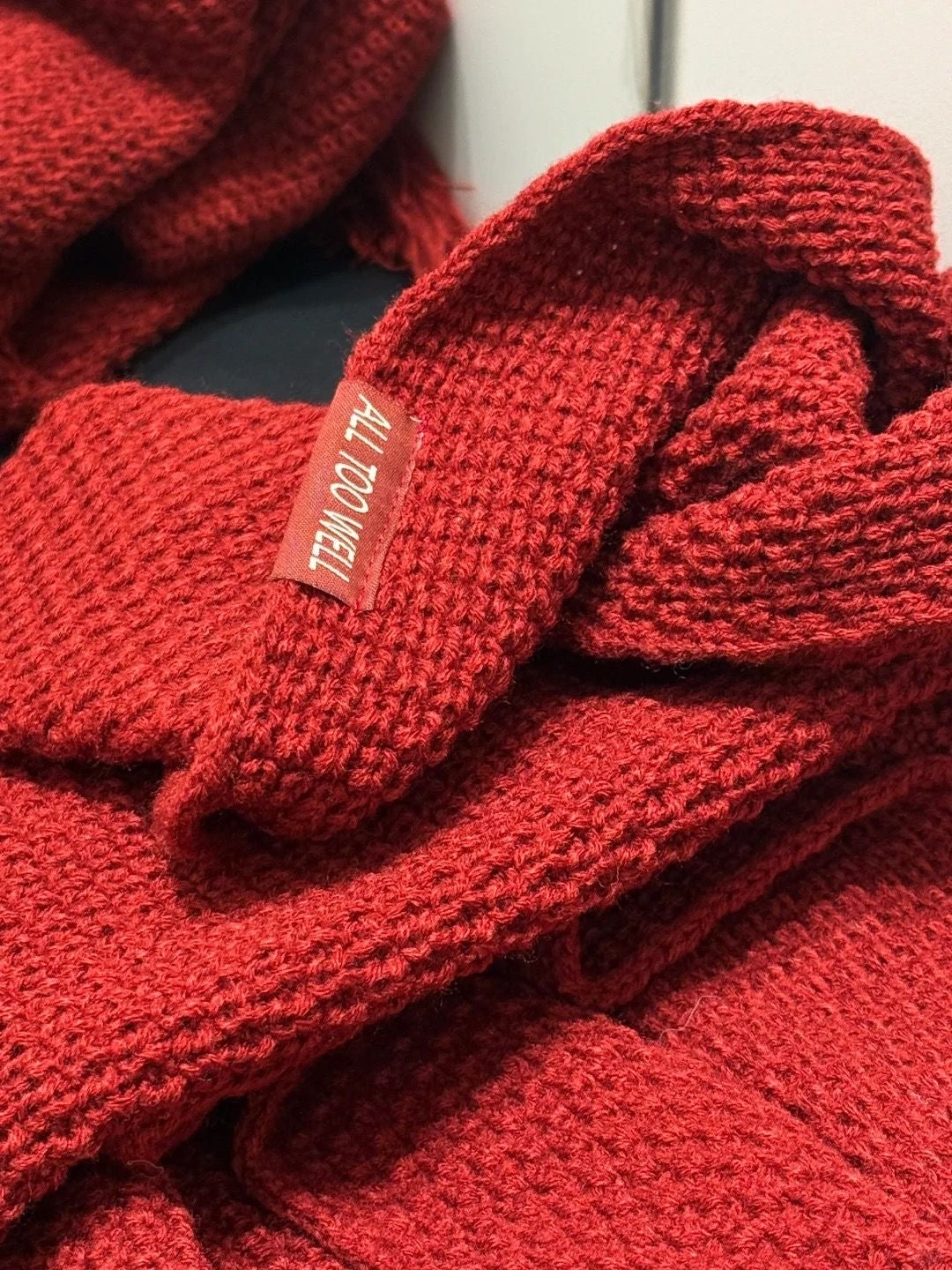 Taylors Version All Too Well Red Knit Scarf
