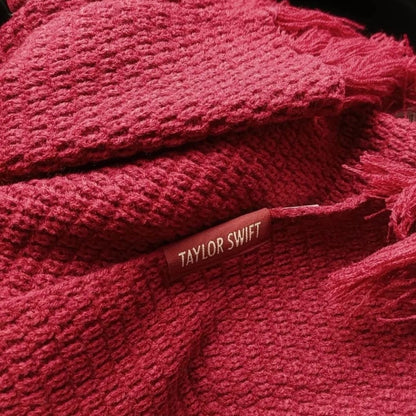 Taylors Version All Too Well Red Knit Scarf