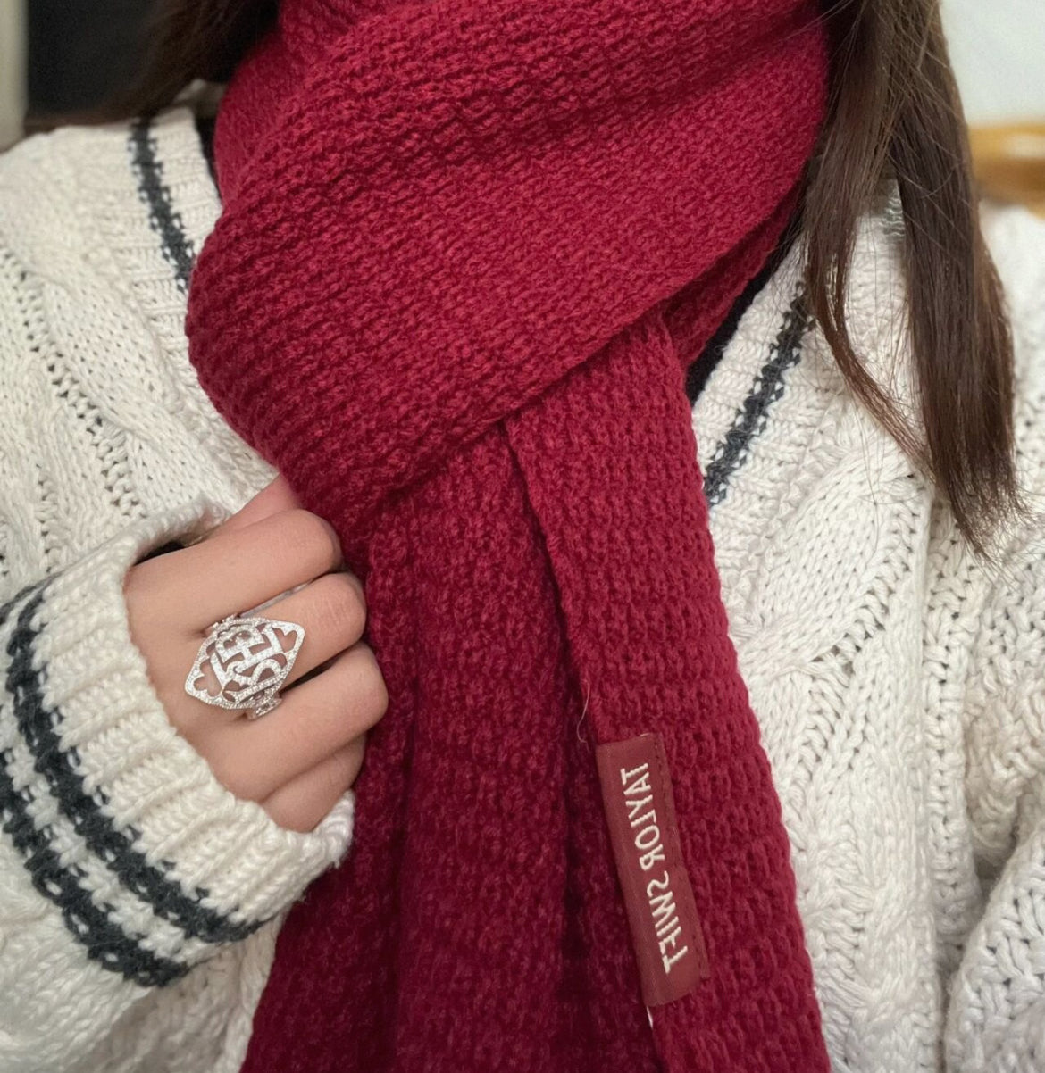 Taylors Version All Too Well Red Knit Scarf