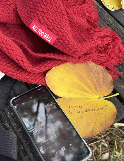 Taylors Version All Too Well Red Knit Scarf