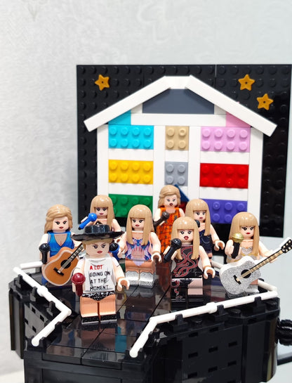 Taylor Swift Eras Tour Lifting Stage Building Block Set with 8pc Minifigures