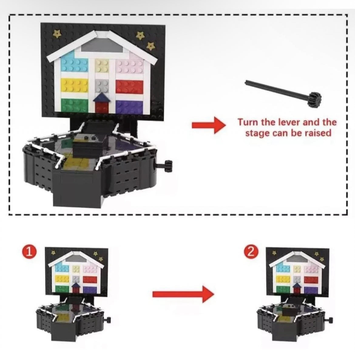 Taylor Swift Eras Tour Lifting Stage Building Block Set with 8pc Minifigures