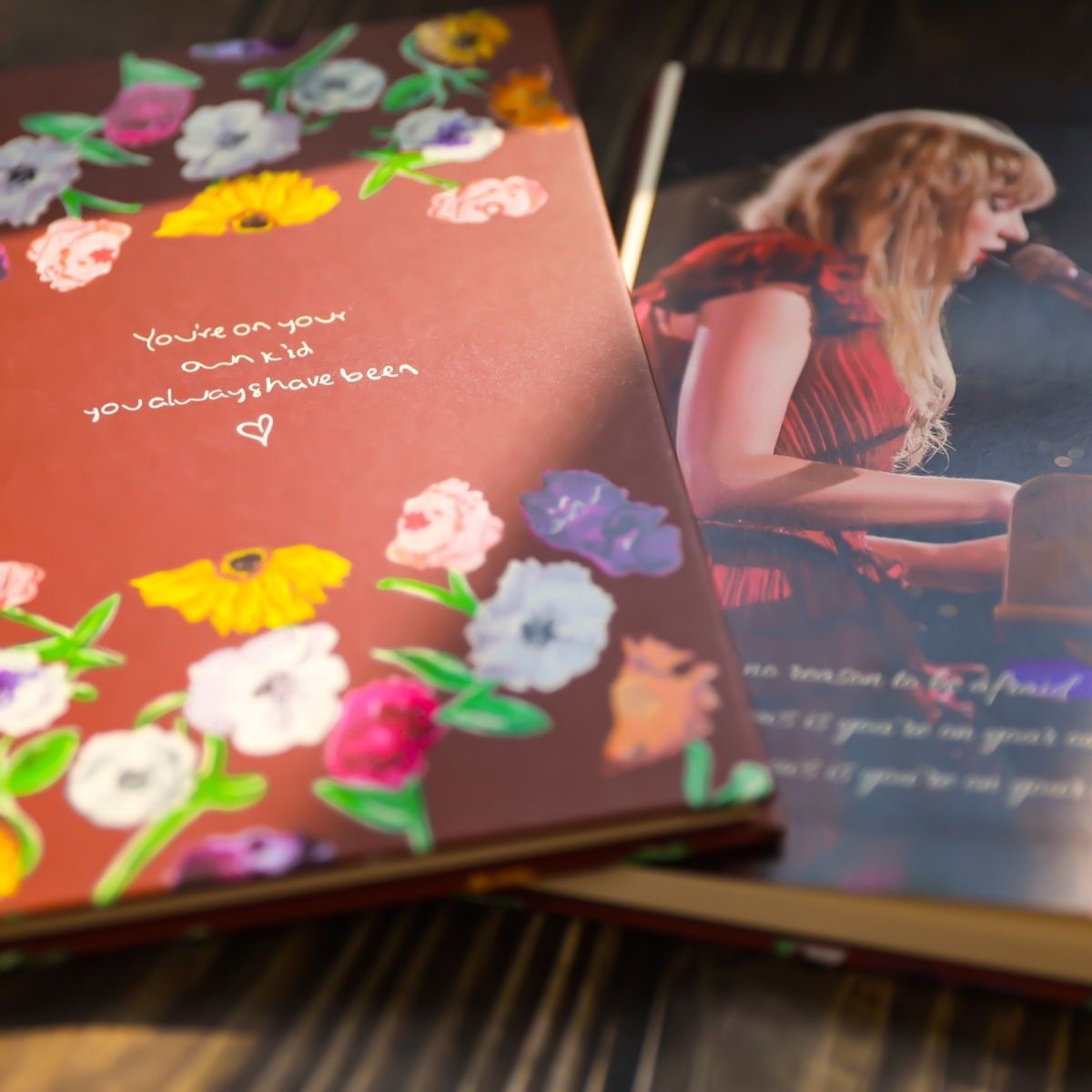 The Eras Tour Surprise Song Piano Floral Hardcover Notebook