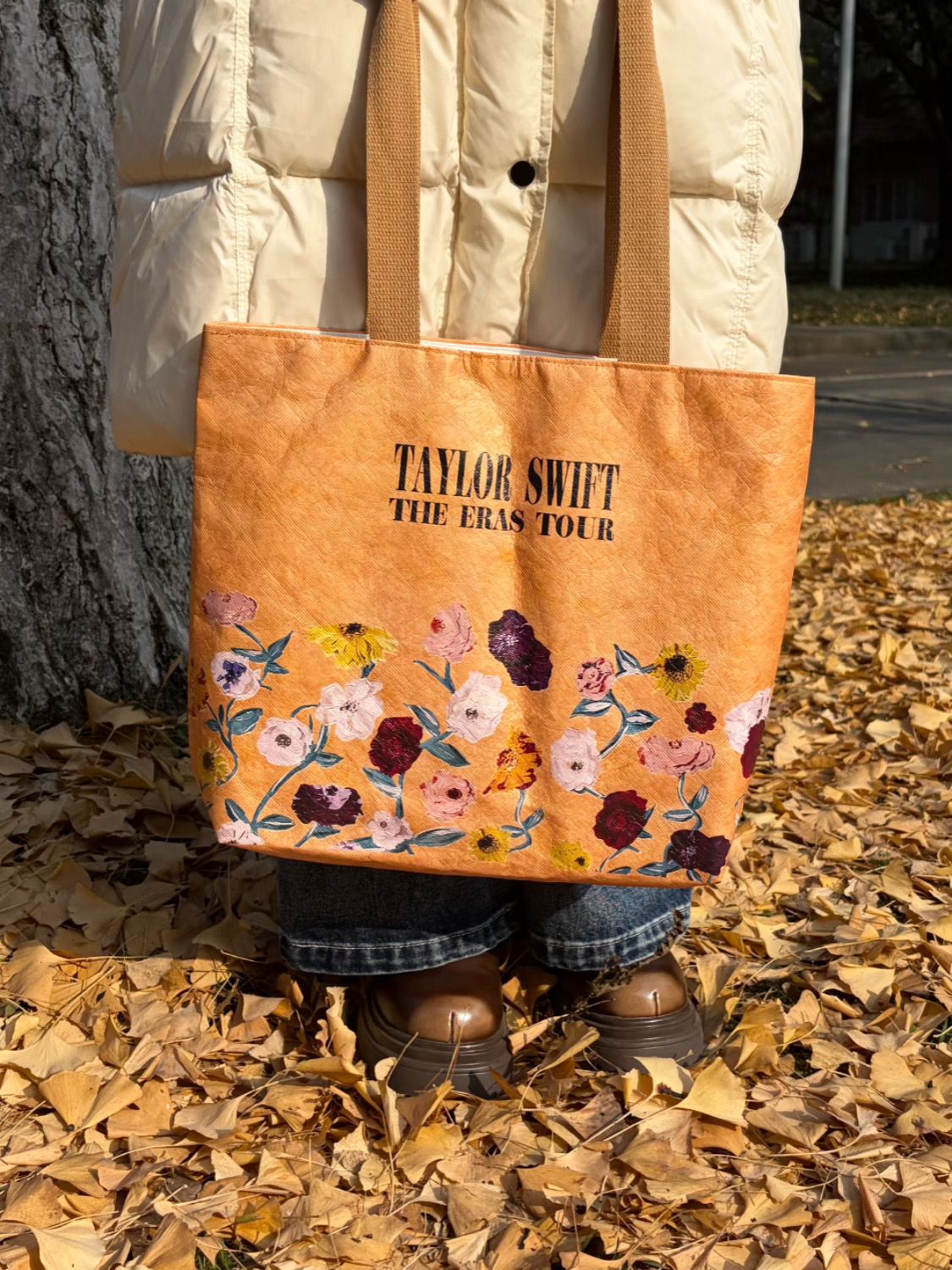 The Eras Tour Surprise Song Piano Floral DuPont Paper Tote Bag