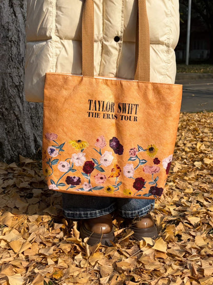 The Eras Tour Surprise Song Piano Floral DuPont Paper Tote Bag