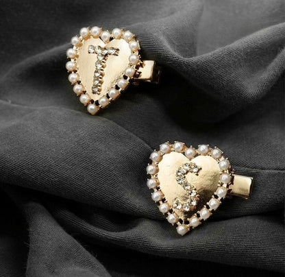 Taylor Swift “Bejeweled” MV Inspired Bejeweled Heart Pearl Hair Clips