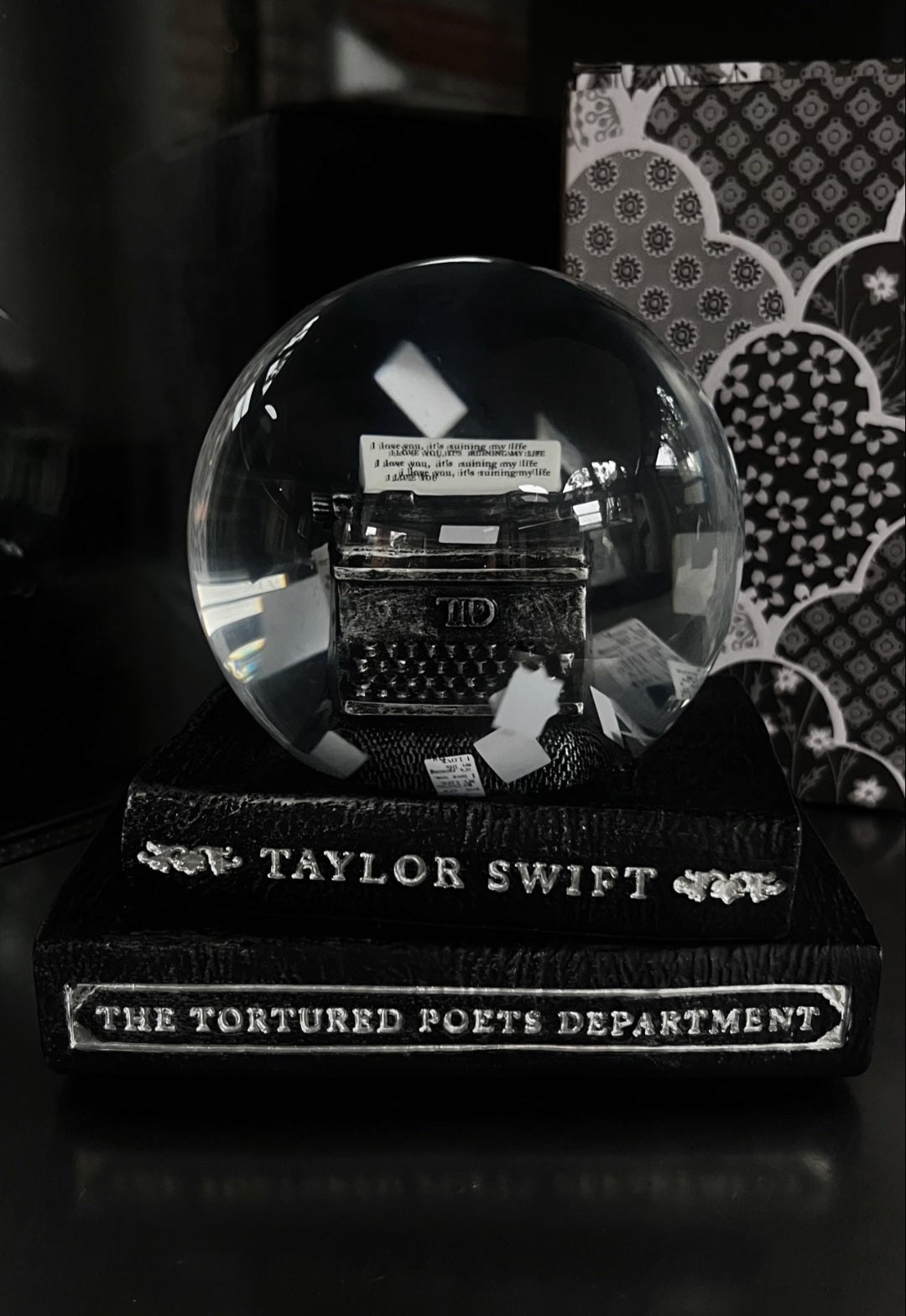 TTPD Typewriter Snowglobe