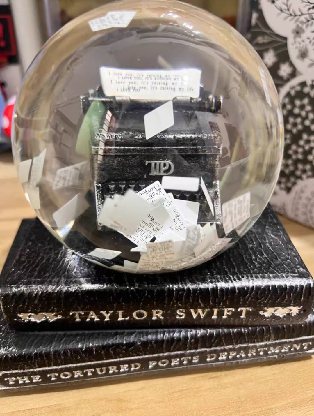TTPD Typewriter Snowglobe