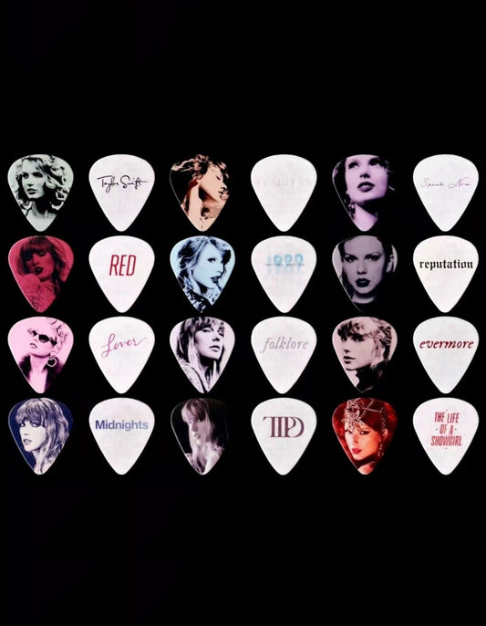 Taylor Swift 12 Albums Eras Tour Guitar Pick Set - Lot of 12