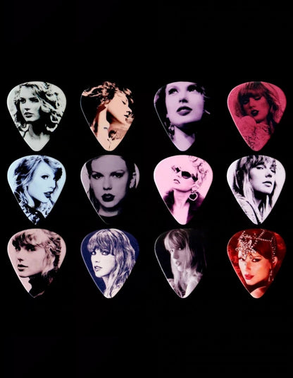 Taylor Swift 12 Albums Eras Tour Guitar Pick Set - Lot of 12