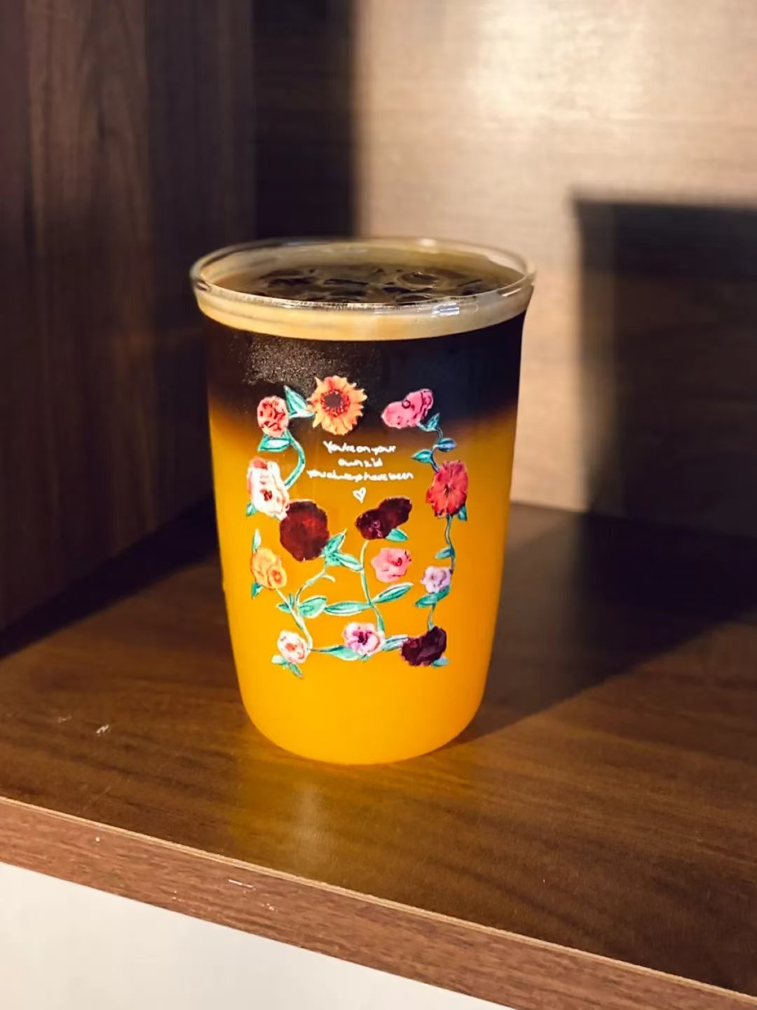 Acoustic Surprise Song Floral Piano Glass 16oz