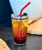 RED Glass Tumbler 18oz