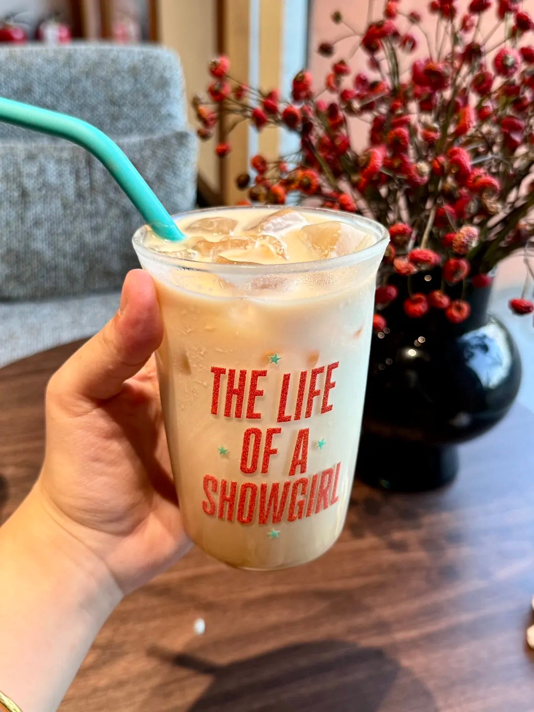 The Life Of A Showgirl Glass With Straw 16oz