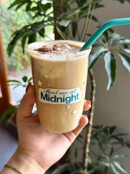 Midnight Glass With Straw 16oz