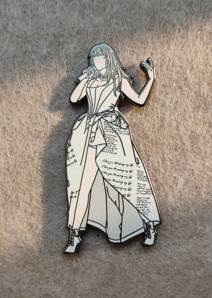 Taylor Swift Dress Up Enamel Metal Brooch Pin
