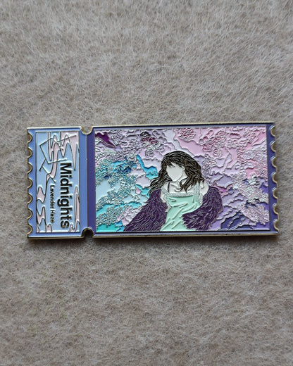 Taylor Swift Album Ticket Stub Enamel Metal Brooch Pin