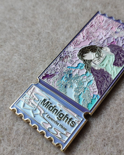 Taylor Swift Album Ticket Stub Enamel Metal Brooch Pin