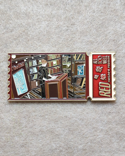 Taylor Swift Album Ticket Stub Enamel Metal Brooch Pin