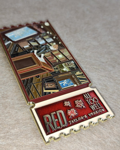 Taylor Swift Album Ticket Stub Enamel Metal Brooch Pin