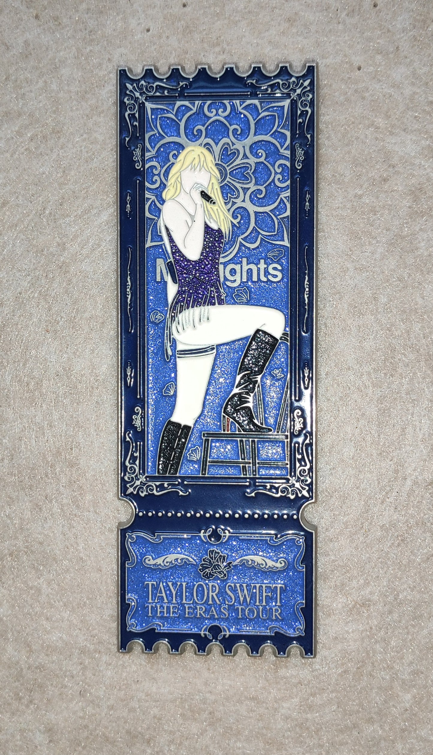 Taylor Swift The Eras Tour Ticket Stub Enamel Metal Brooch Pin