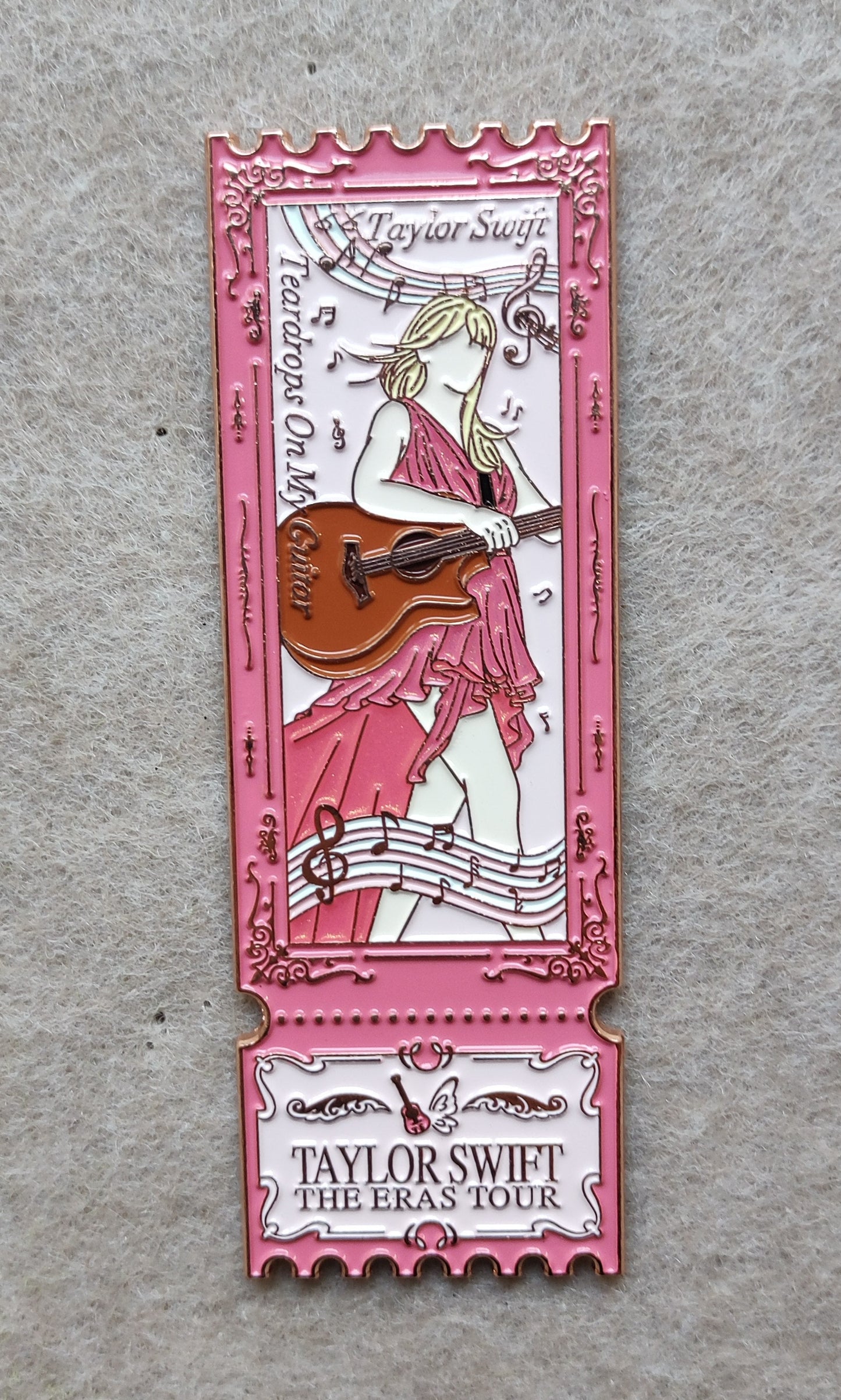 Taylor Swift The Eras Tour Ticket Stub Enamel Metal Brooch Pin