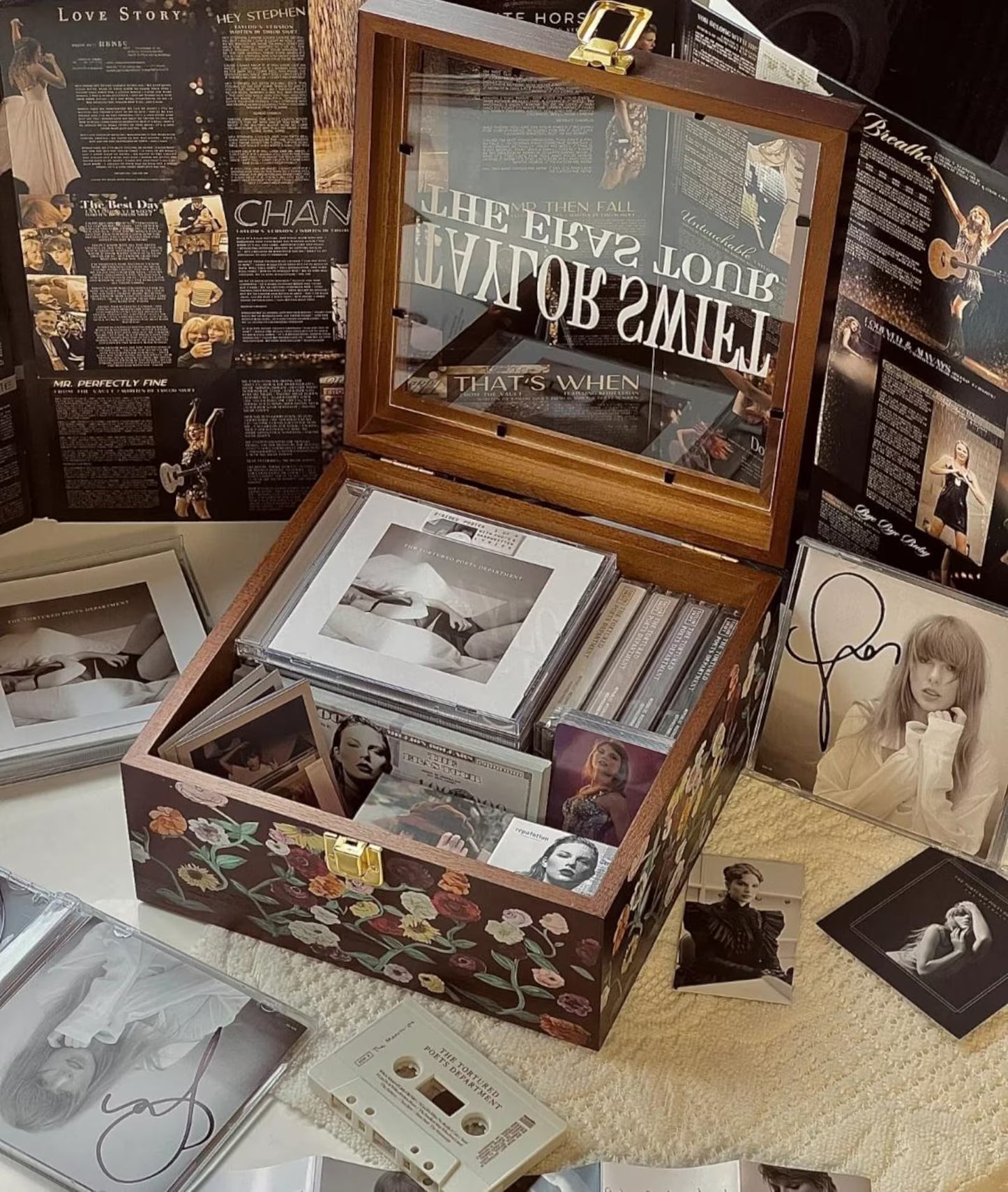 The Eras Tour Piano Pattern Wooden Keepsake Box