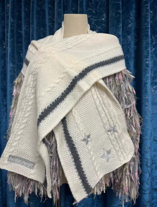 Taylor Swift Same Style Folklore White Cardigan Scarf
