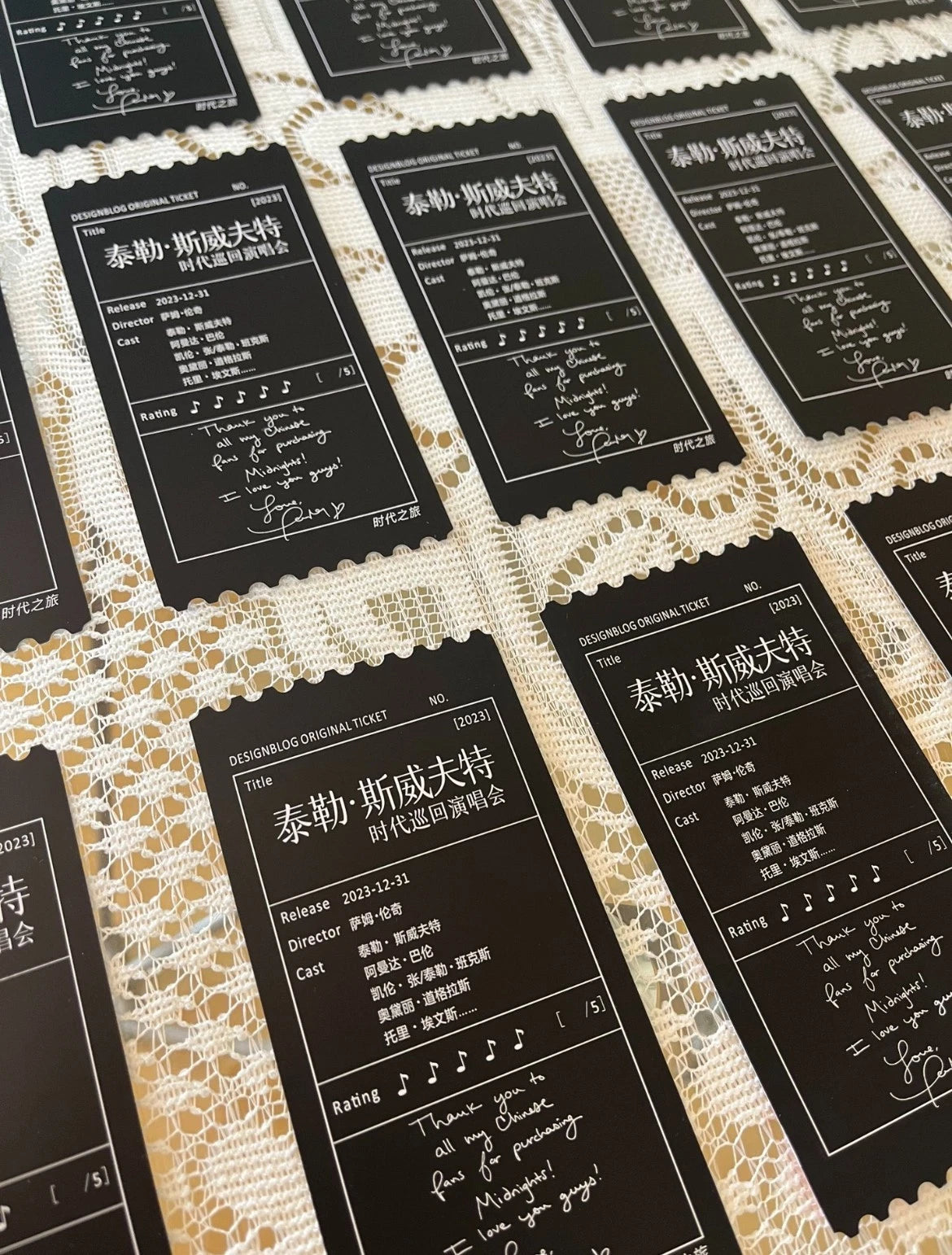 Taylor Swift The Eras Tour Commemorative Paper Ticket Stub 24 pcs Set