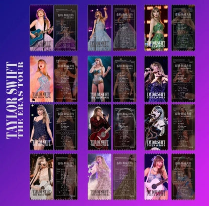 Taylor Swift The Eras Tour Commemorative Paper Ticket Stub 24 pcs Set