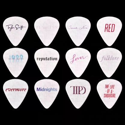 Taylor Swift 12 Albums Eras Tour Guitar Pick Set - Lot of 12